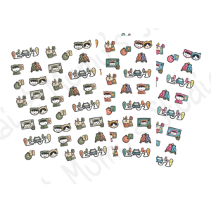 Collection of Little Plans Functional Sticker Sets