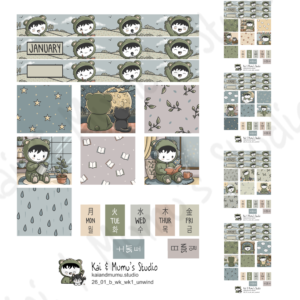 Unwind - Hobonichi Weeks Weeklies Set - On Brand