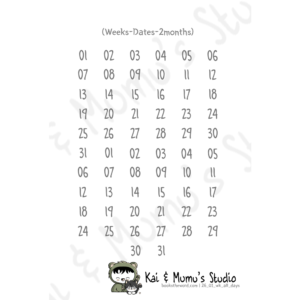 Hobonichi Weeks Weeklies Dates